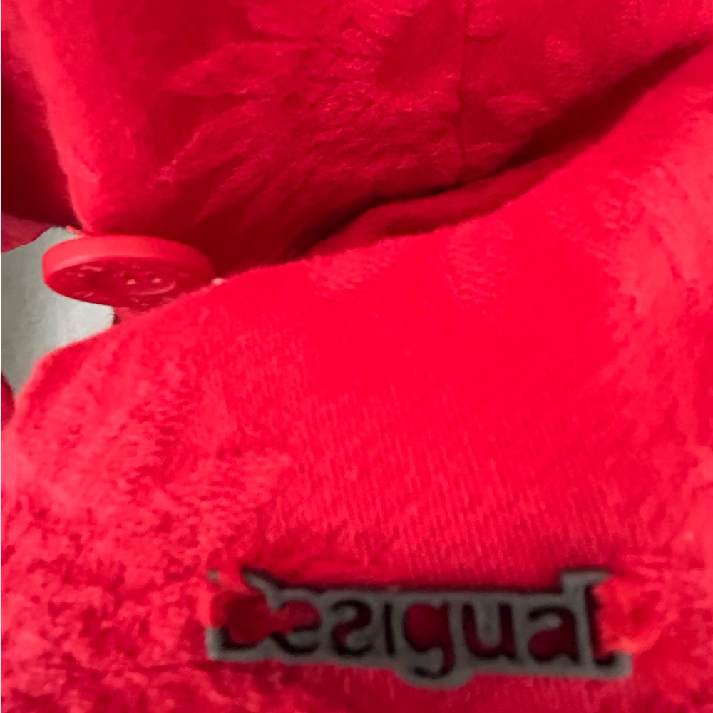 Red Women's Textured Button-Front Coat - Picture 5 of 5